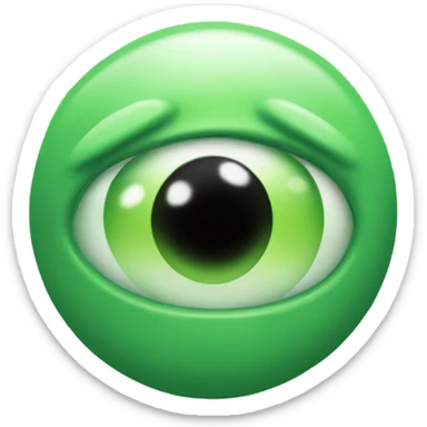 Green alien taking over the world sticker