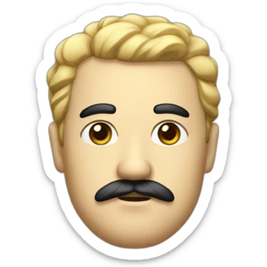 dictator with a small black mustache sticker