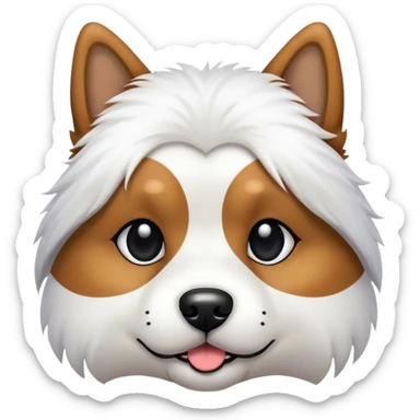 Dog white black sticker