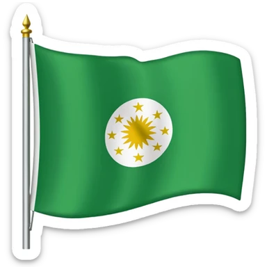 Just do a simple flag I want to put in my bio. Have u seen the panjshir flag do that it’s not in the emojis but make it exactly like the picture don’t add anything else. The colors are green white and black btw with something on the middle search it up and make it in a shape of flag like the emojis sticker
