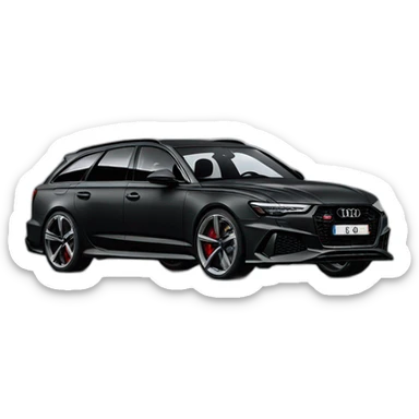audi rs6 full black sticker