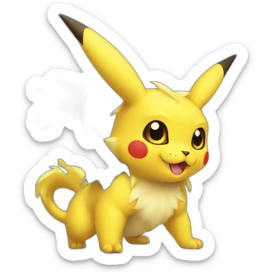 chimera-of-picachu-and-shrec sticker