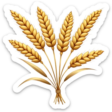 Dried flowers and wheat sticker