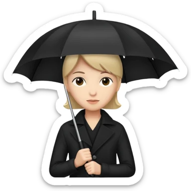 Black bloc with umbrella  sticker