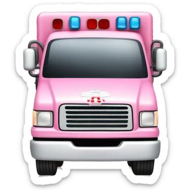 Full pink ambulance truck with glitter  sticker