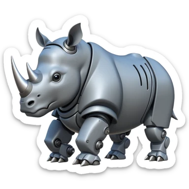 Giant robot rhinoceros sticker