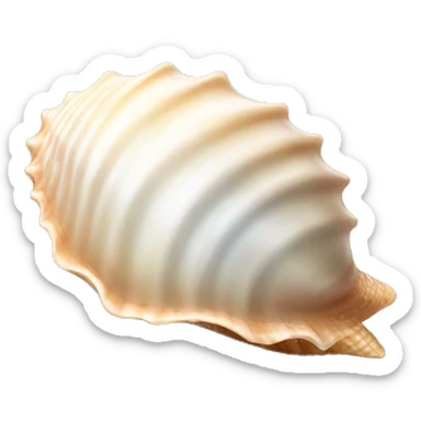 seashell with a soft pearlescent shine sticker