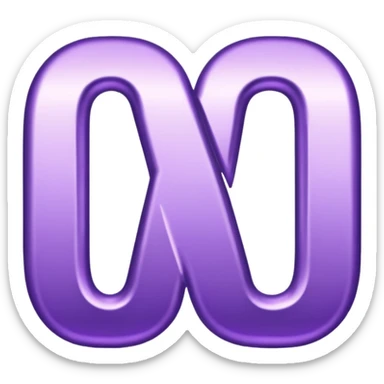 purple letters sticker