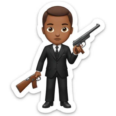 African American gangster taliban terrorist with a gun sticker