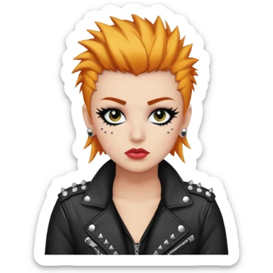 Punk haired make up artist sticker