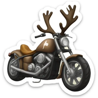 Small Reindeer Chopper One Piece sticker