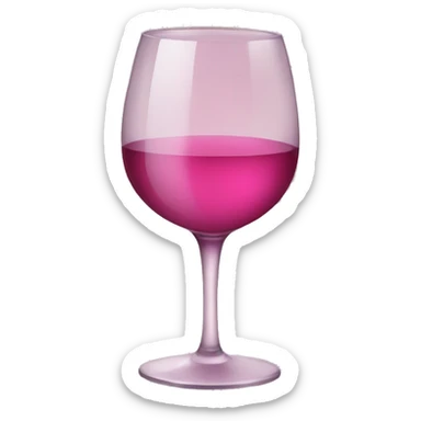 Small pink glass of wine sticker