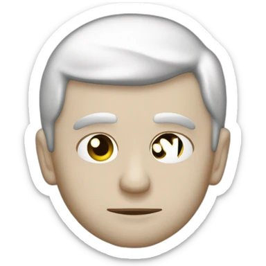 Macron avec le nez couvert de poudre blanche sticker