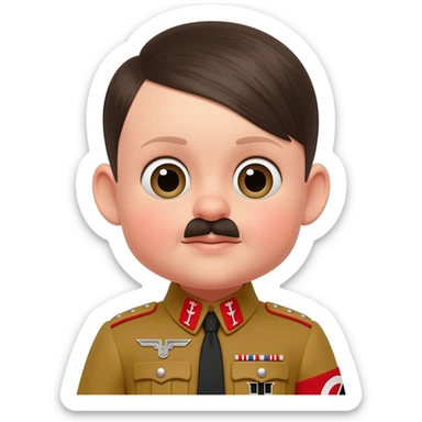 babyface Hitler sticker