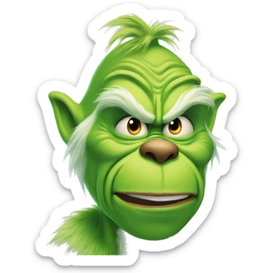 Grinch als comic sticker