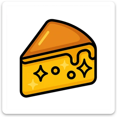 Make the cake appear even more golden and shiny, with enhanced golden highlights sticker