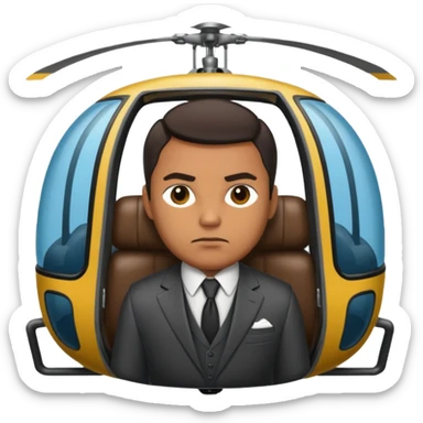 gangster helicopter sticker