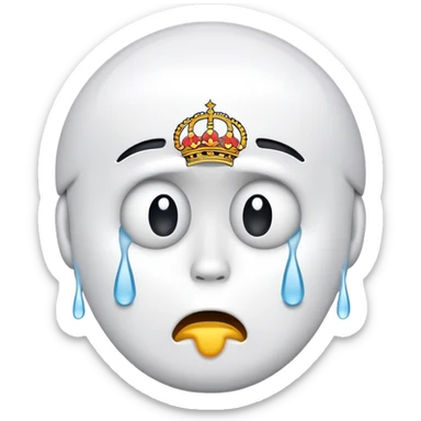 real madrid logo with crying emjoi sticker