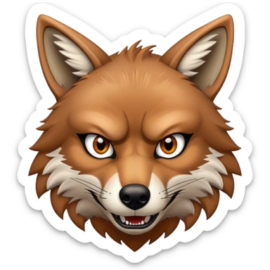 Angry Coyote sticker