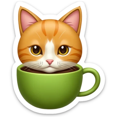 Dans eden kahverengi tüylü ve gözlü bir kedi sticker