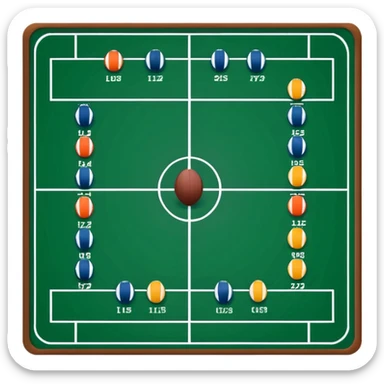 amercian football playbook formation sticker