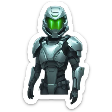 futuristic Phantom squad Infiltration armored breastplate ghost effect sticker