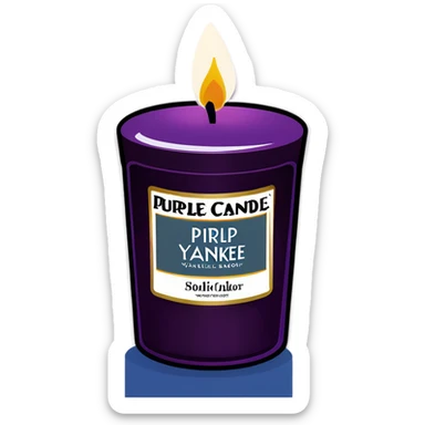 Purple Yankee candle  sticker