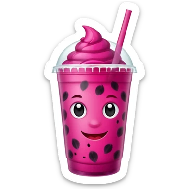 Starbucks dark pink dragonfruit refresher sticker