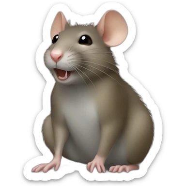 Un rat sur un rat sticker