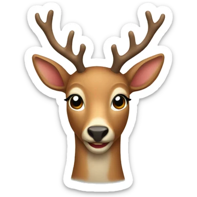 Xmas deer  sticker