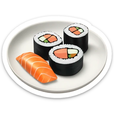 Plate of sushi sticker