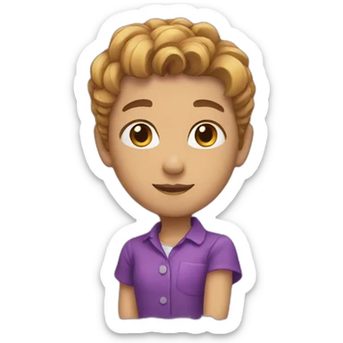 🥹 with 💜 sticker