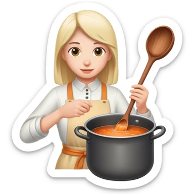 Stirring the pot white sticker