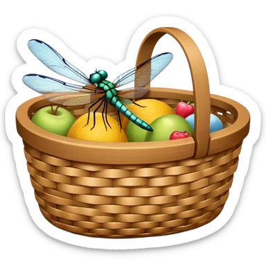 Dragonfly basket sticker