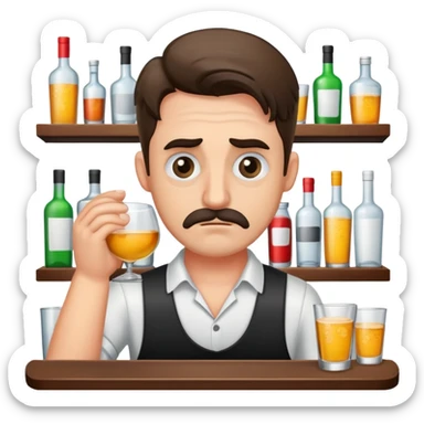 Bartender stress sticker