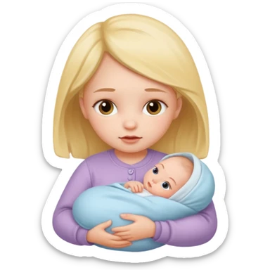 A newborn girl  sticker
