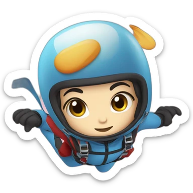 Wei wuxian goes skydiving sticker