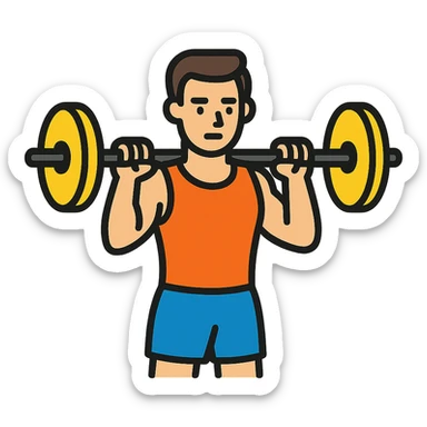 A sportsman who is dedicated to his workout routine and spend a lost of time at the gym sticker