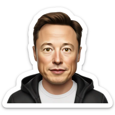 elon musk mask sticker