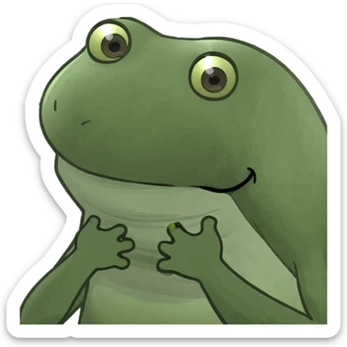 Round yellow iPhone emoji with tung out and hands on neck sticker