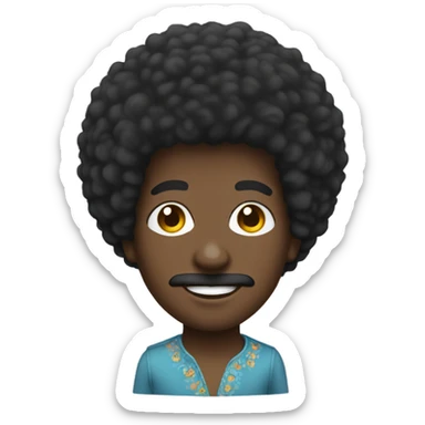 1970s Afro  sticker