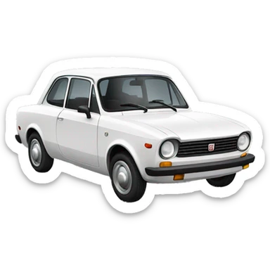White fiat 124 sticker