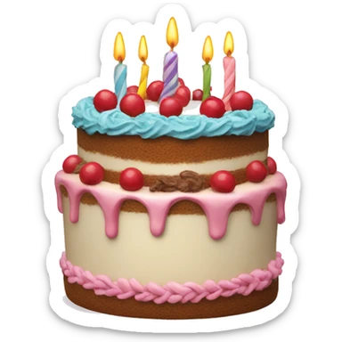 Happy birthday cake sticker