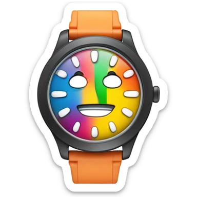 watch wioth happy face on it sticker