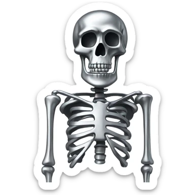 Skeleton made out of chrome sticker
