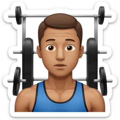 guy breathing with nose in gym sticker