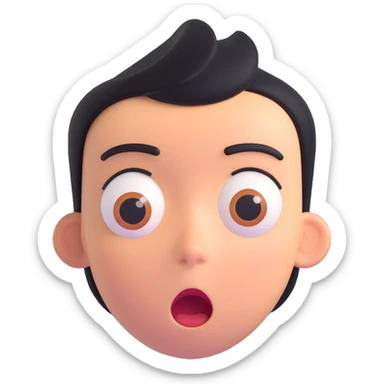 surprised face sticker