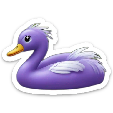 Pool violet avec des ailes sticker