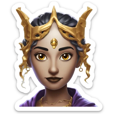 "Technomancy is the use of magic or mystical powers to control and manipulate technology” + "It's kind of like cyberpunk magic or how in some games, characters hack into systems using magic." 🖥️⚡🧙‍♂️ Make a ancient vampire technomancy goddess sticker