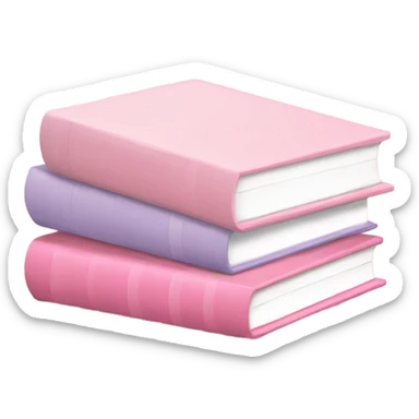 Pastel pink stack of books sticker